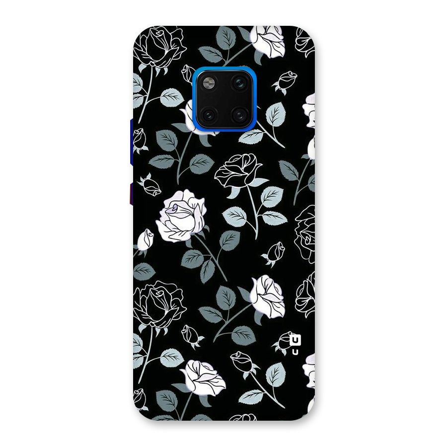 Black Artsy Bloom Back Case for Huawei Mate 20 Pro