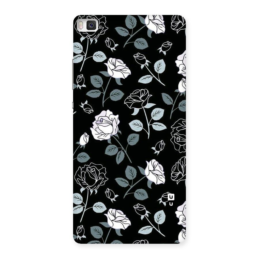 Black Artsy Bloom Back Case for Huawei P8