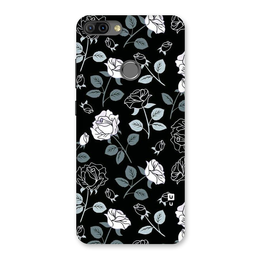 Black Artsy Bloom Back Case for Infinix Hot 6 Pro