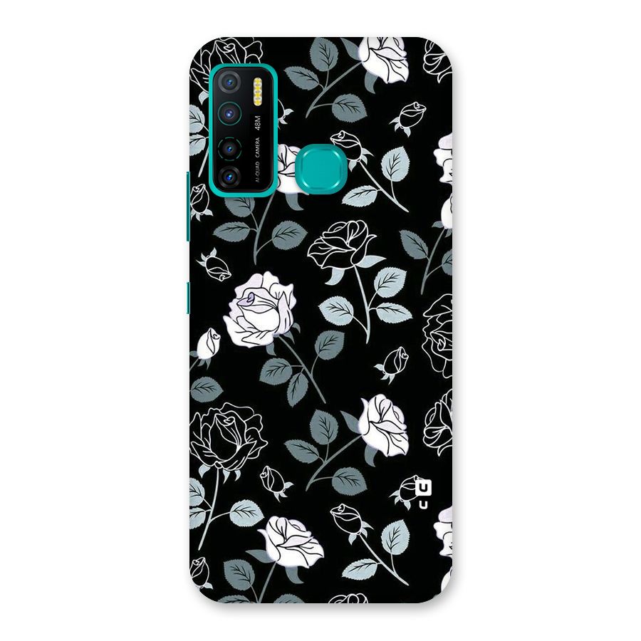 Black Artsy Bloom Back Case for Infinix Hot 9 Pro