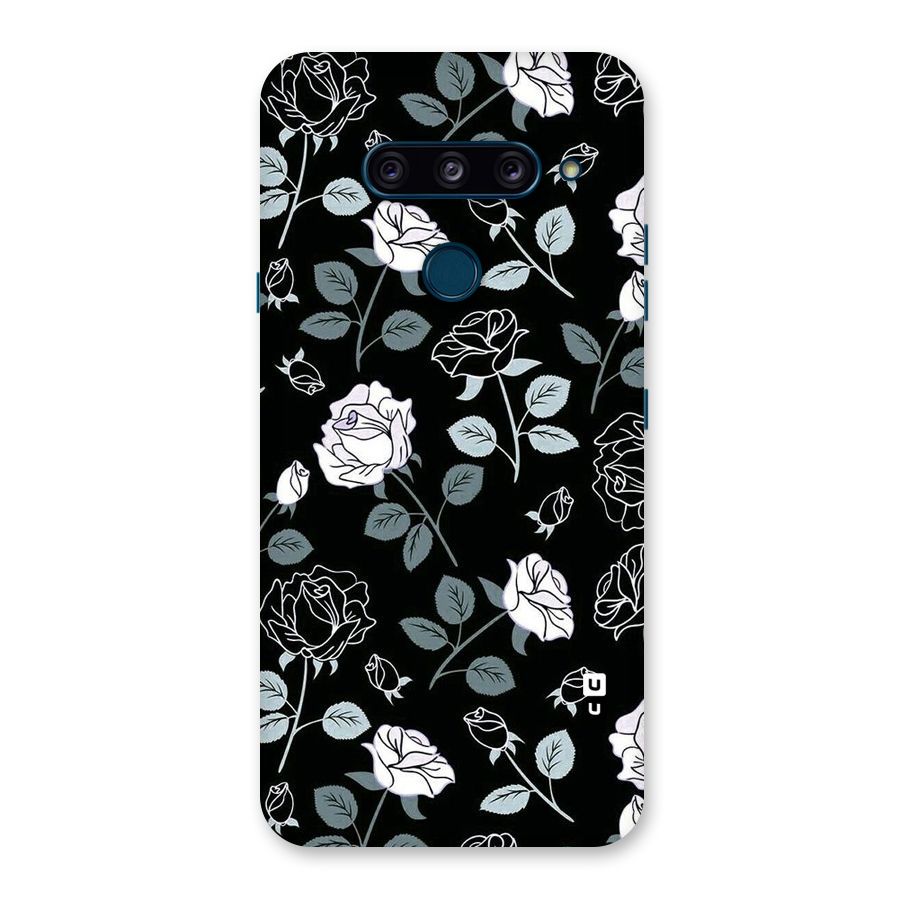 Black Artsy Bloom Back Case for LG  V40 ThinQ