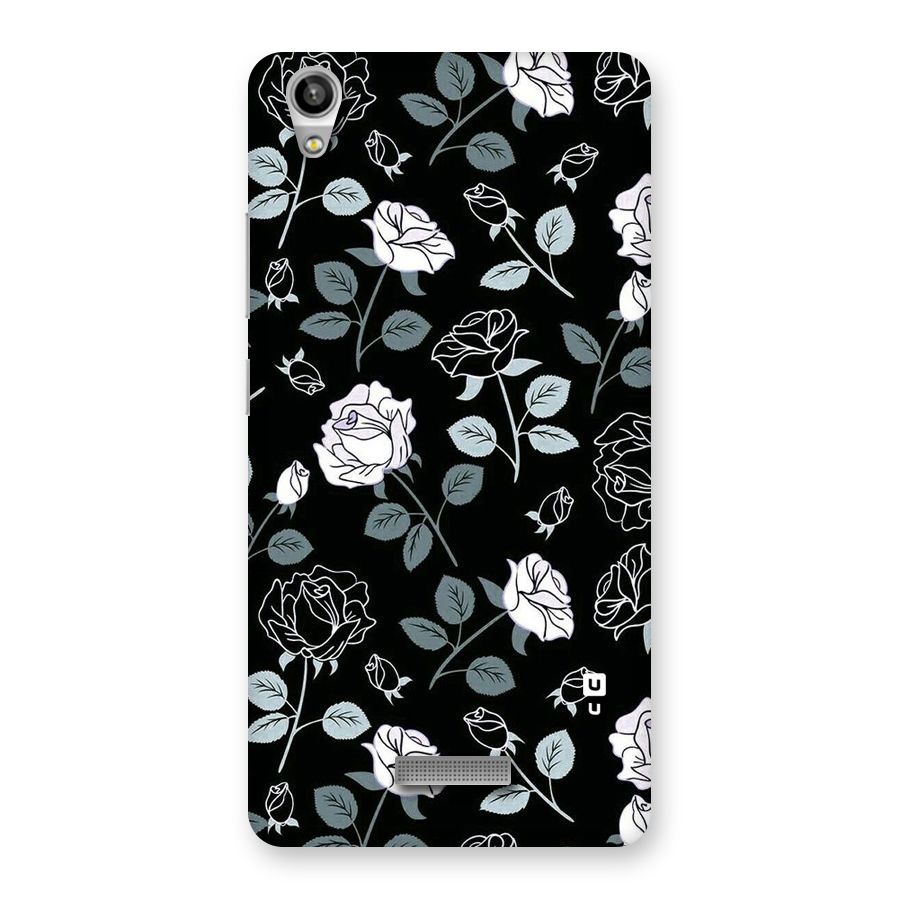 Black Artsy Bloom Back Case for Lava-Pixel-V1