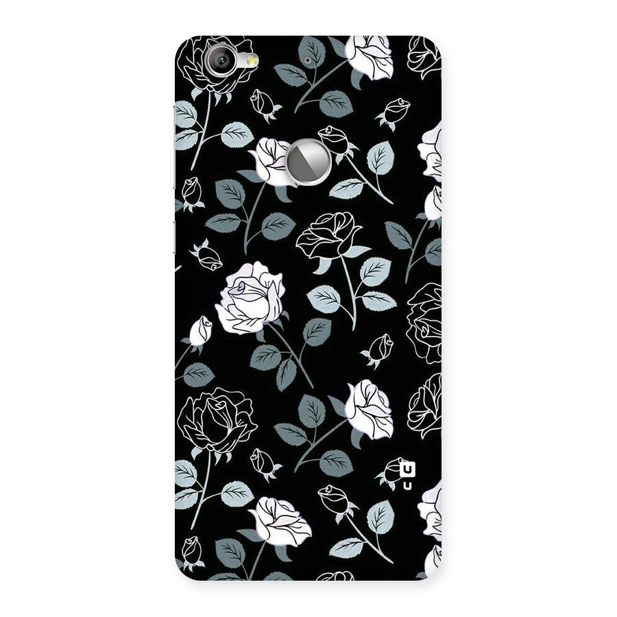 Black Artsy Bloom Back Case for LeTV Le 1s