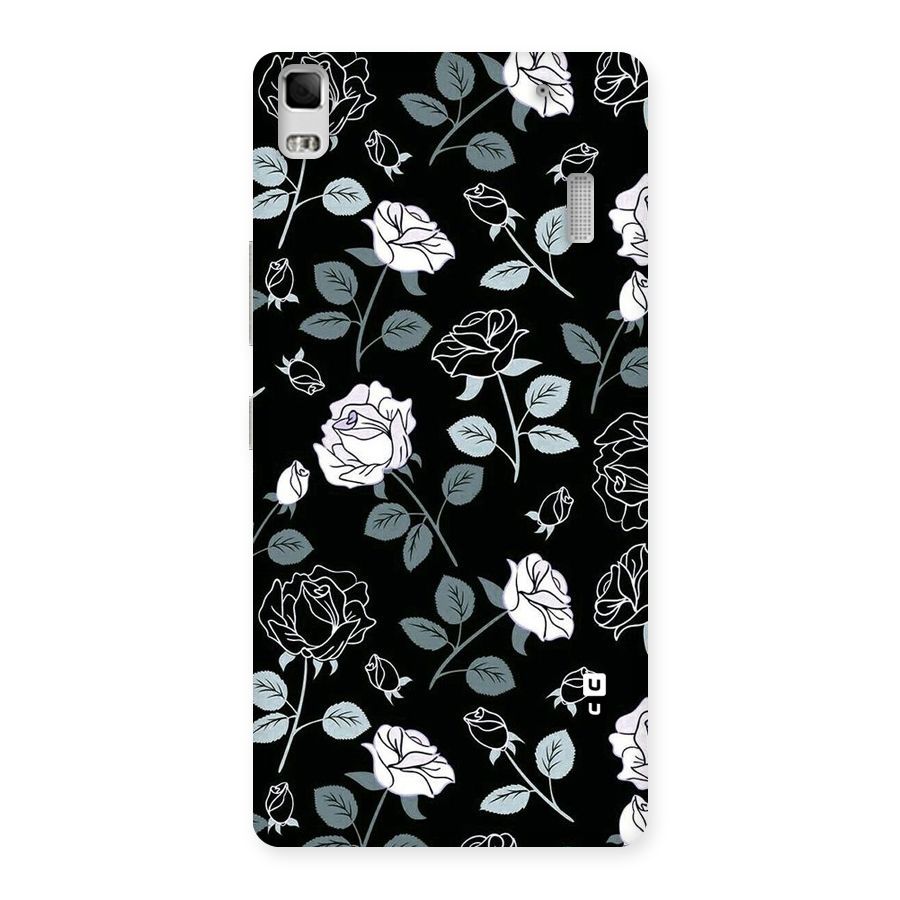 Black Artsy Bloom Back Case for Lenovo K3 Note