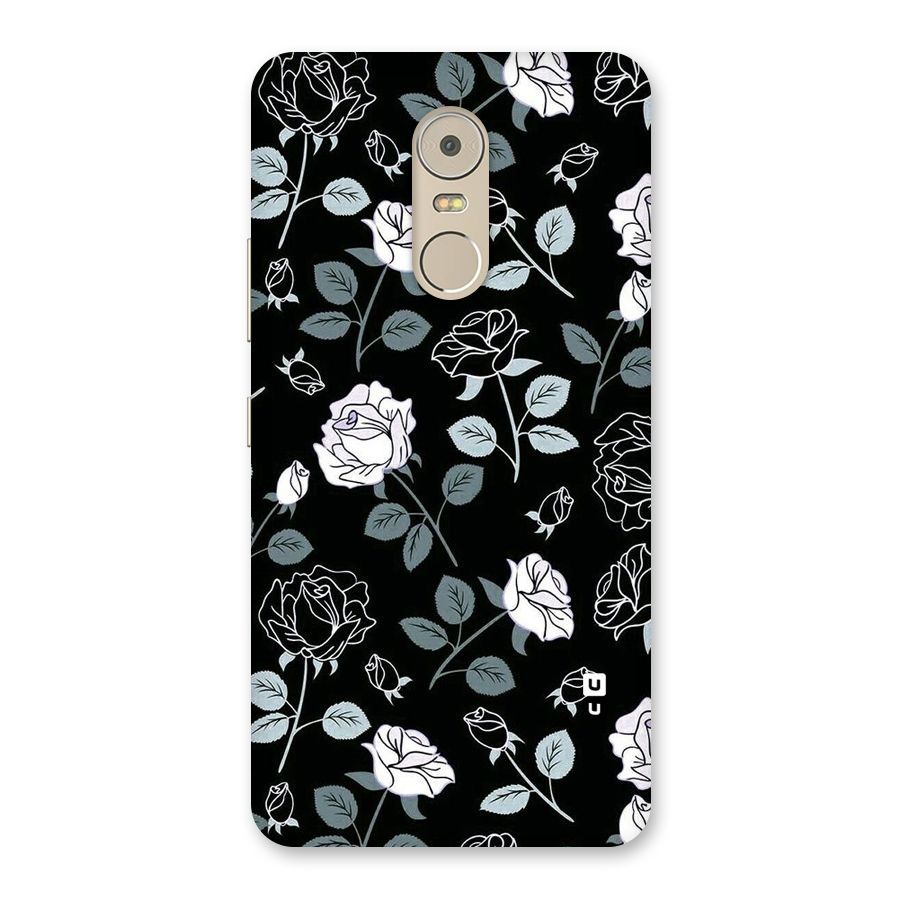 Black Artsy Bloom Back Case for Lenovo K6 Note