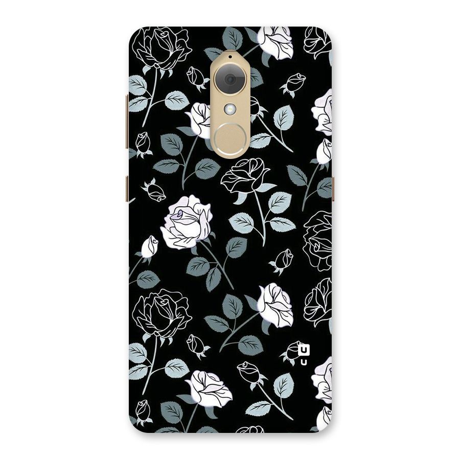 Black Artsy Bloom Back Case for Lenovo K8