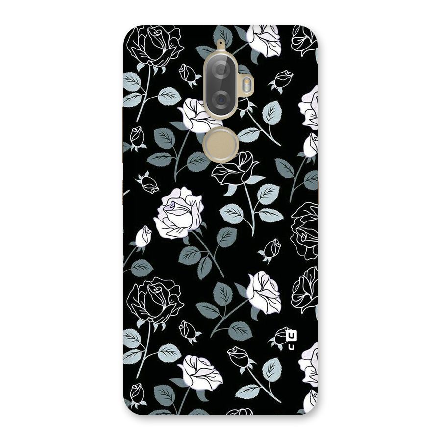 Black Artsy Bloom Back Case for Lenovo K8 Plus