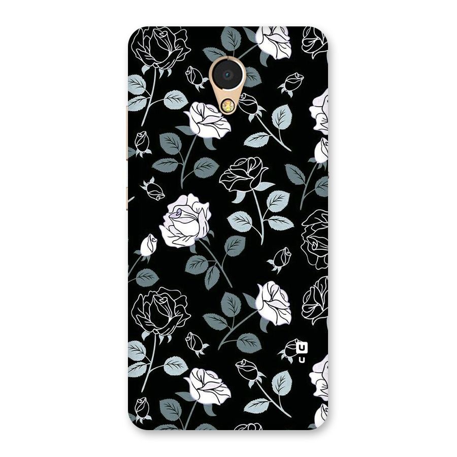 Black Artsy Bloom Back Case for Lenovo P2