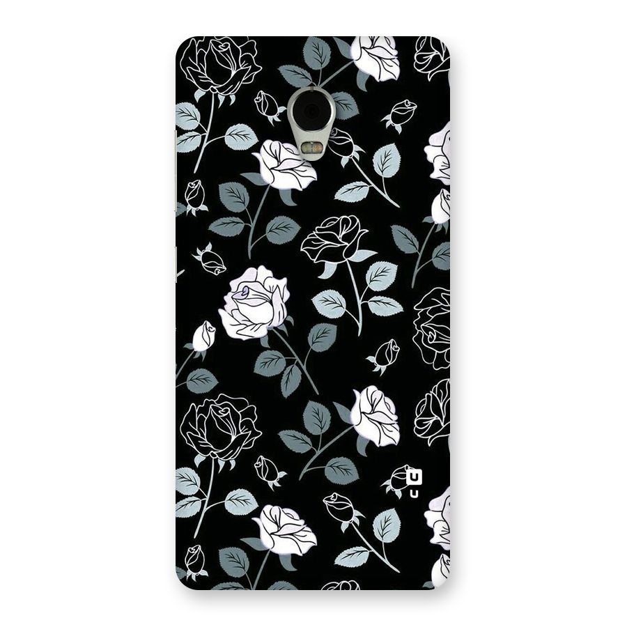 Black Artsy Bloom Back Case for Lenovo Vibe P1