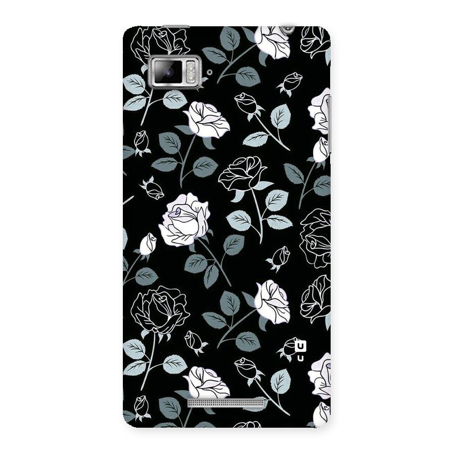 Black Artsy Bloom Back Case for Lenovo Vibe Z K910