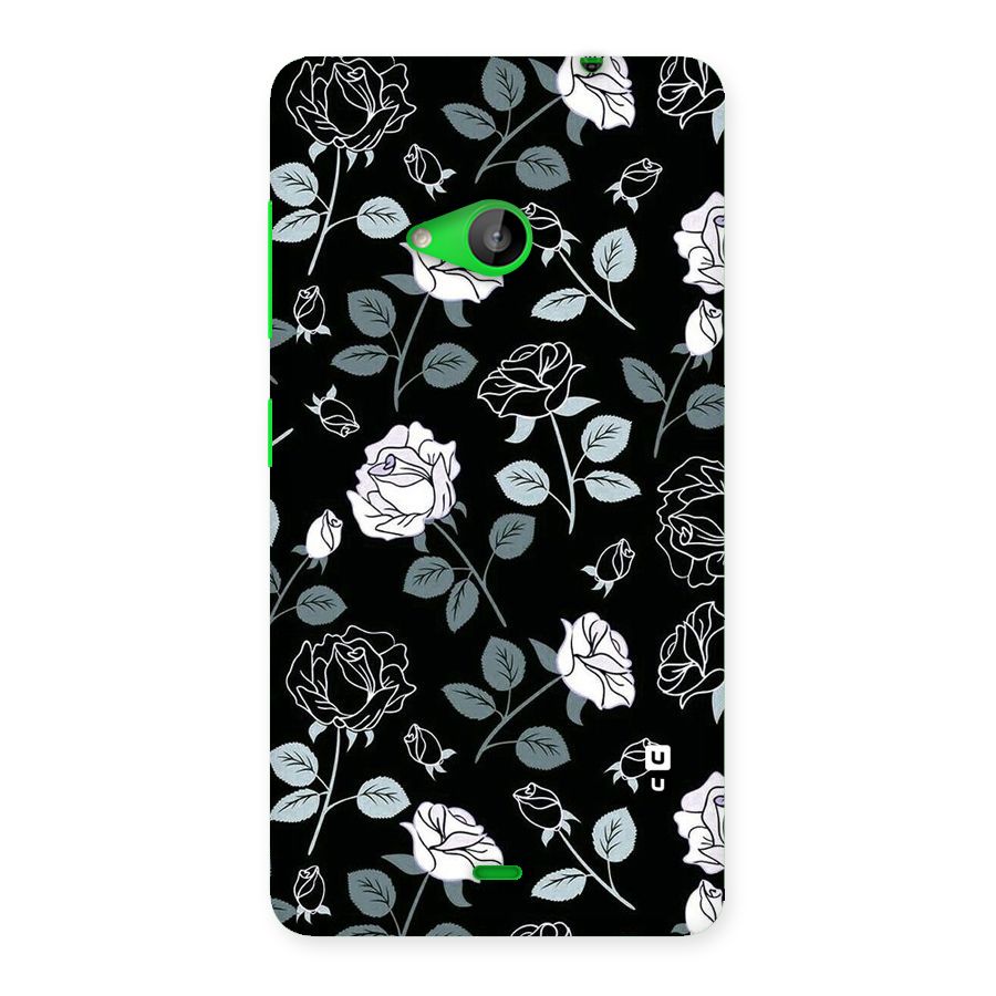 Black Artsy Bloom Back Case for Lumia 535