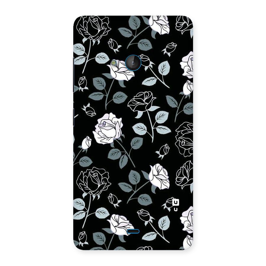 Black Artsy Bloom Back Case for Lumia 540