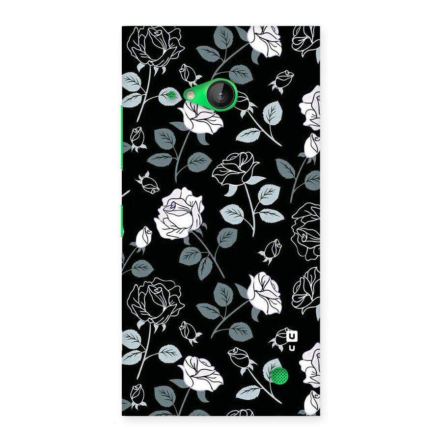 Black Artsy Bloom Back Case for Lumia 730