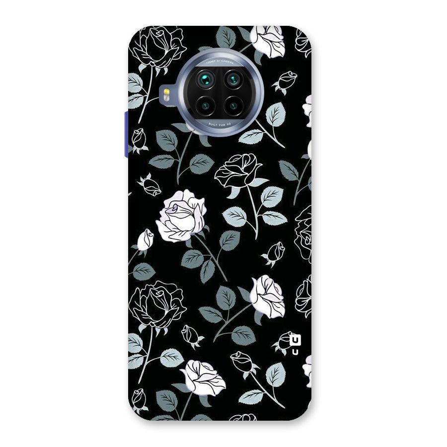 Black Artsy Bloom Back Case for Mi 10i
