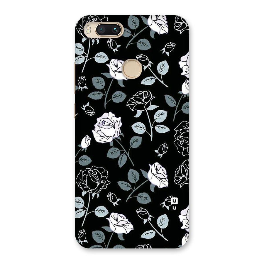 Black Artsy Bloom Back Case for Mi A1