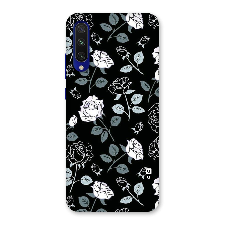 Black Artsy Bloom Back Case for Mi A3