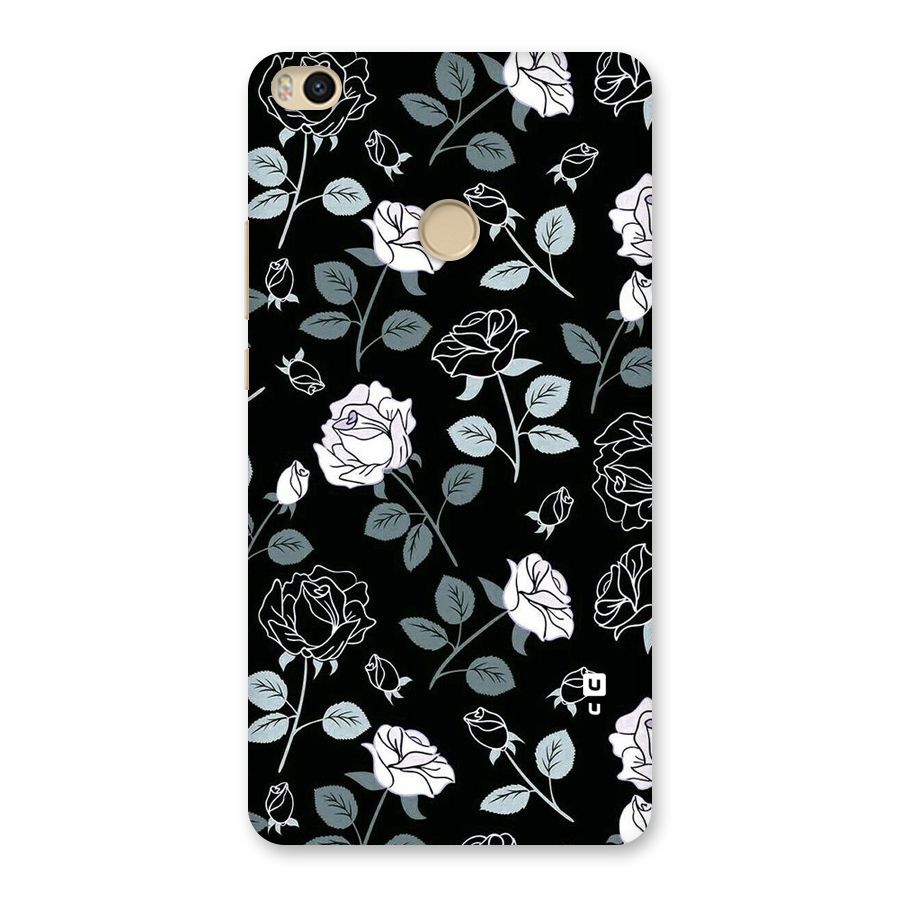 Black Artsy Bloom Back Case for Mi Max 2