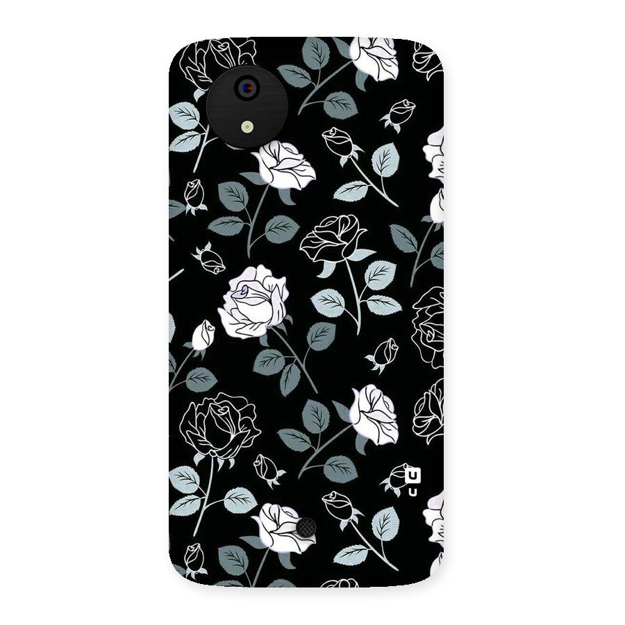 Black Artsy Bloom Back Case for Micromax Canvas A1