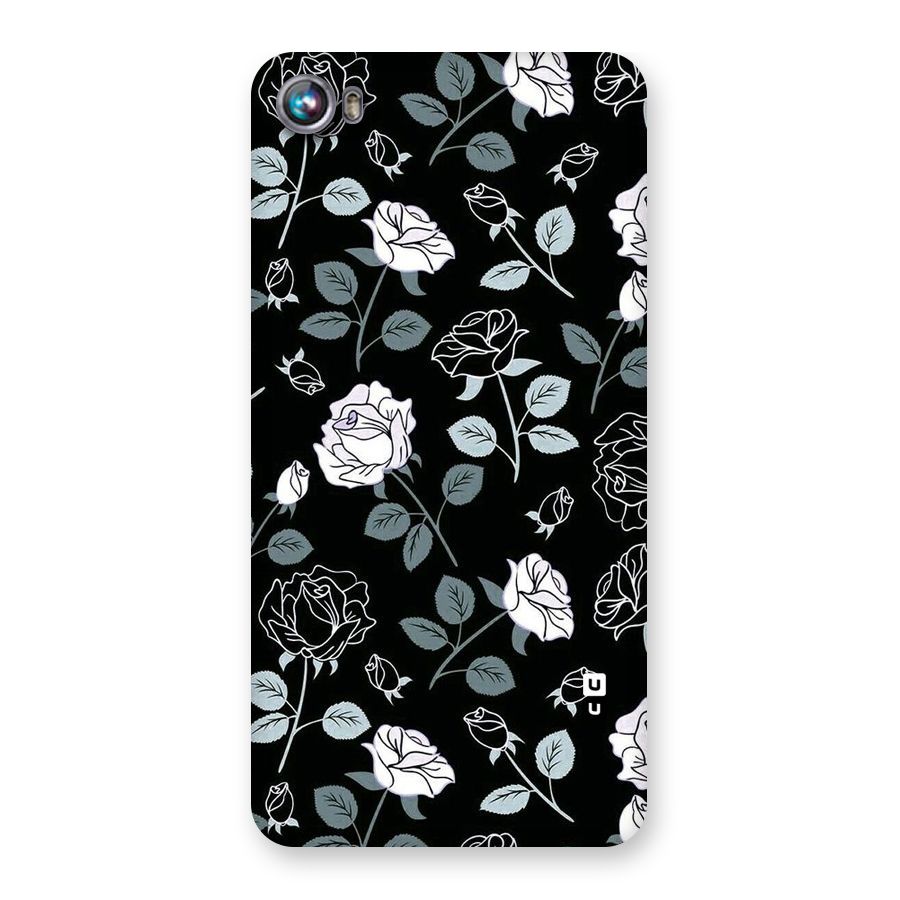 Black Artsy Bloom Back Case for Micromax Canvas Fire 4 A107