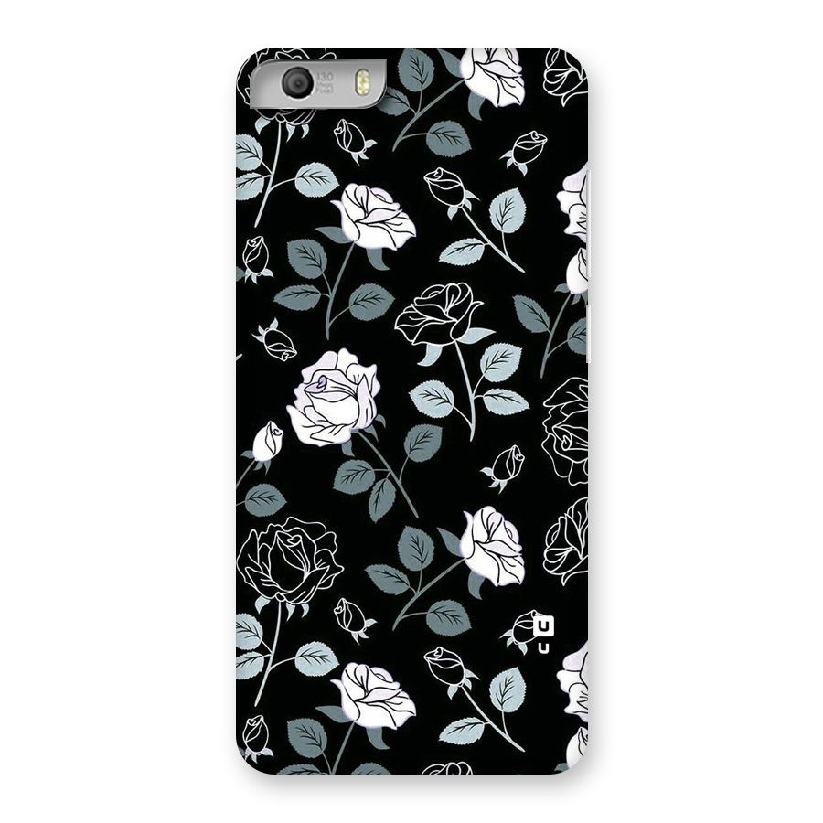 Black Artsy Bloom Back Case for Micromax Canvas Knight 2