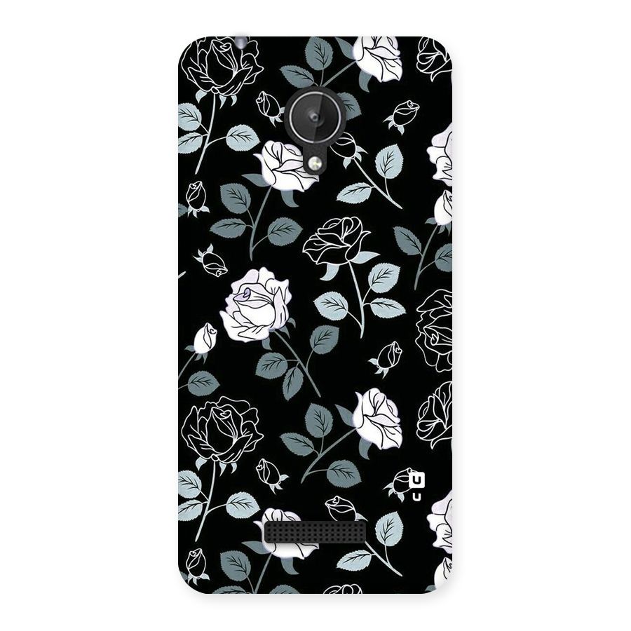 Black Artsy Bloom Back Case for Micromax Canvas Spark Q380
