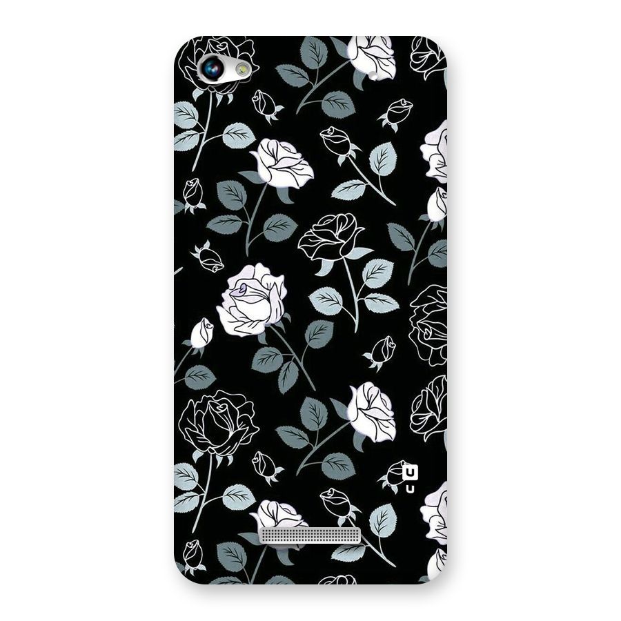 Black Artsy Bloom Back Case for Micromax Hue 2
