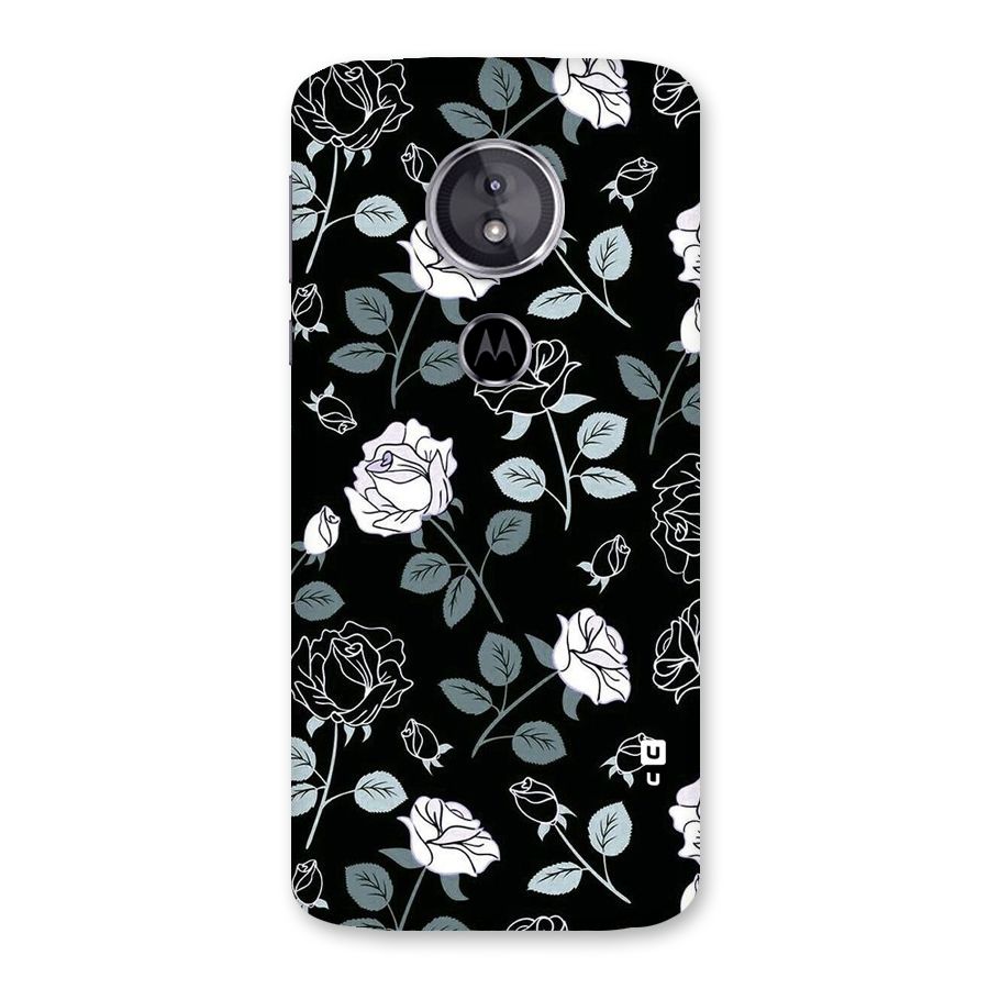 Black Artsy Bloom Back Case for Moto E5