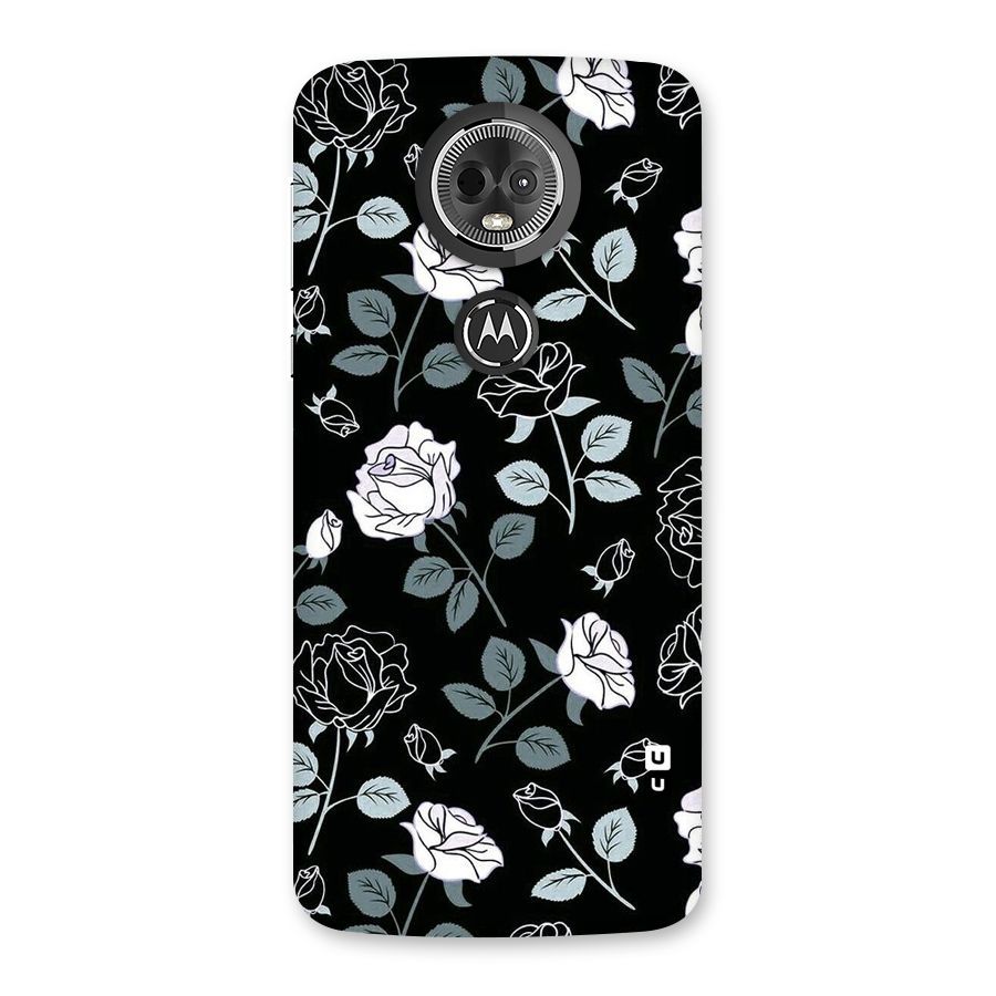 Black Artsy Bloom Back Case for Moto E5 Plus