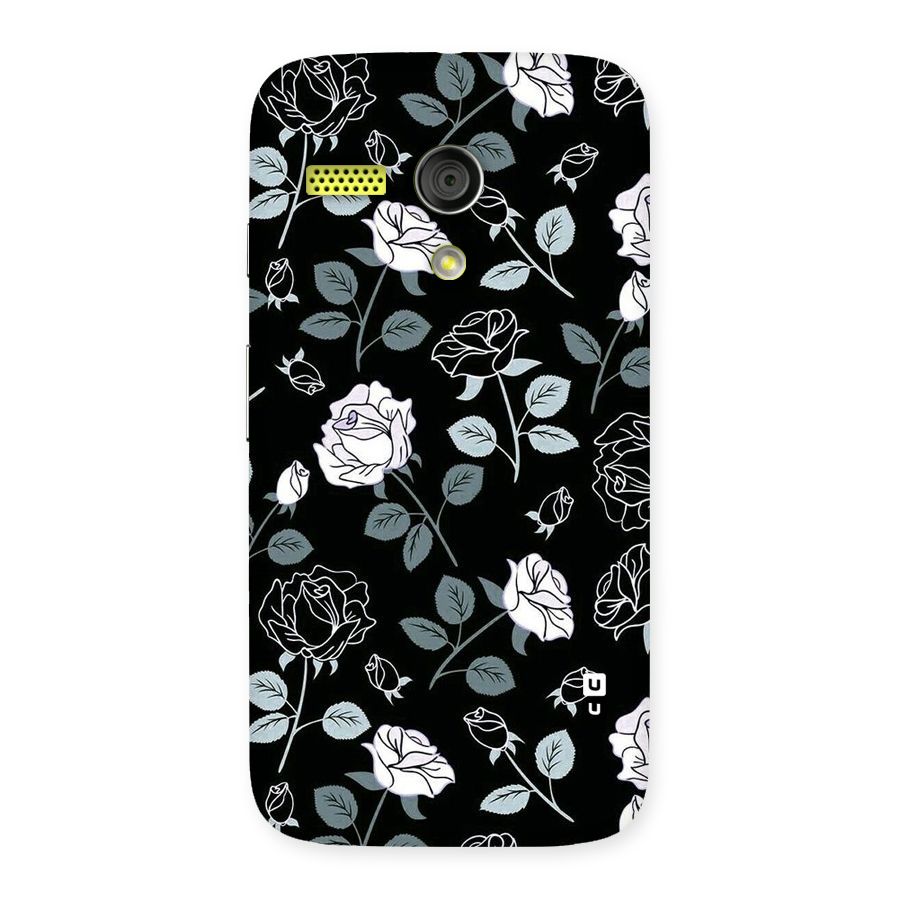 Black Artsy Bloom Back Case for Moto G