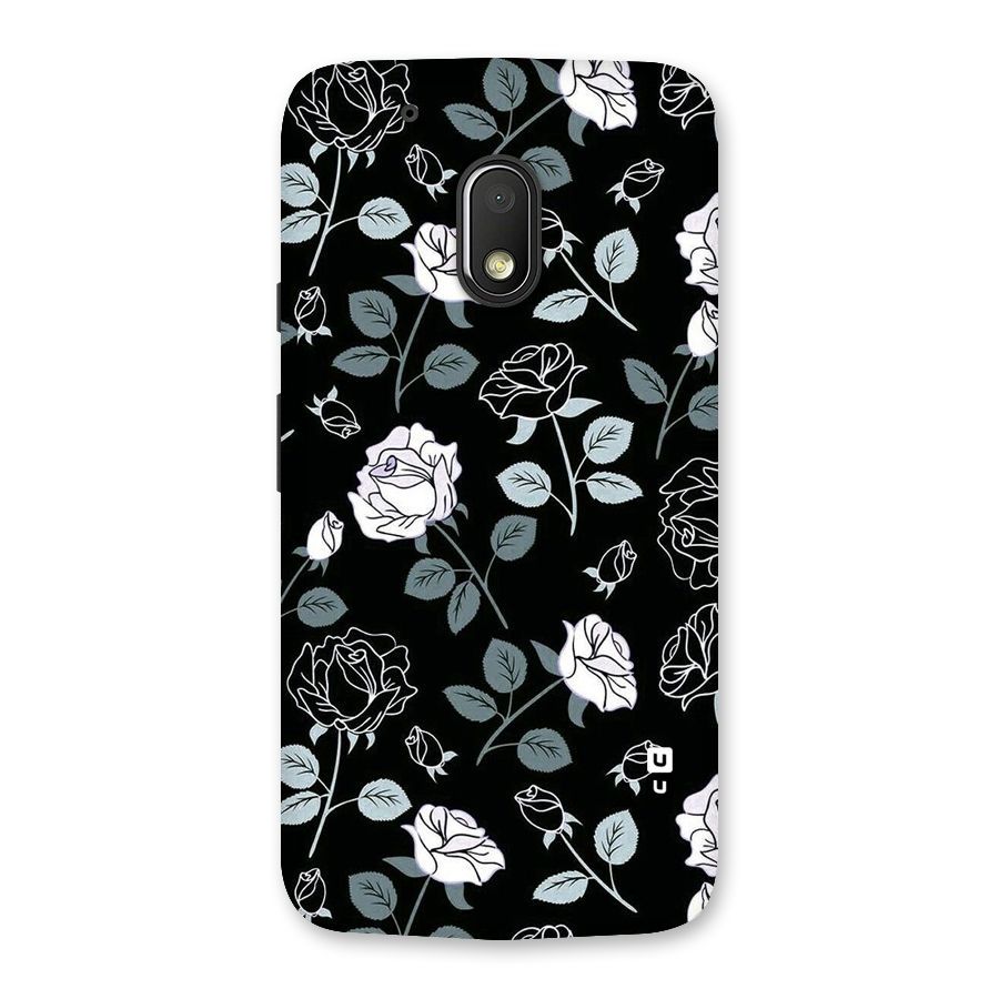 Black Artsy Bloom Back Case for Moto G4 Play
