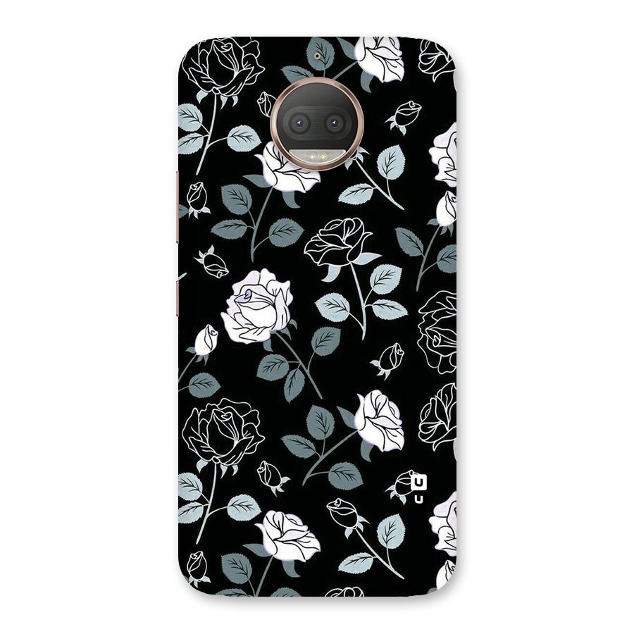 Black Artsy Bloom Back Case for Moto G5s Plus