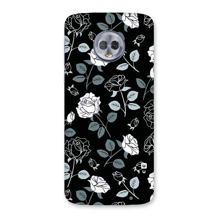 Black Artsy Bloom Back Case for Moto G6 Plus