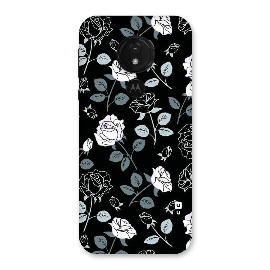 Black Artsy Bloom Back Case for Moto G7 Power