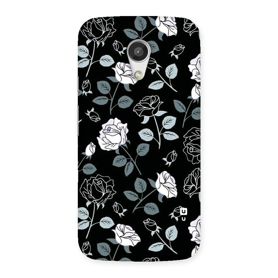 Black Artsy Bloom Back Case for Moto G 2nd Gen