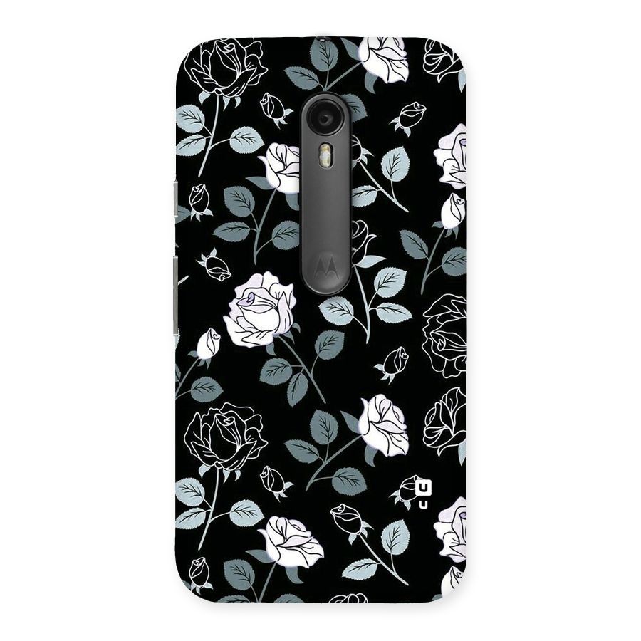 Black Artsy Bloom Back Case for Moto G Turbo