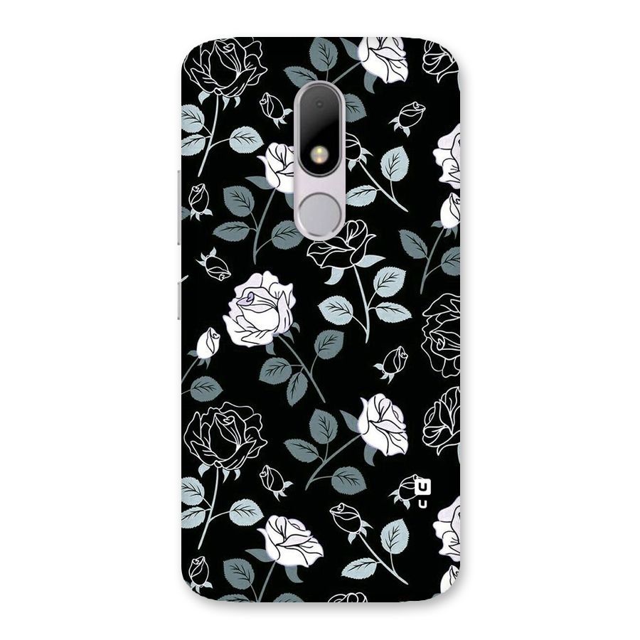 Black Artsy Bloom Back Case for Moto M