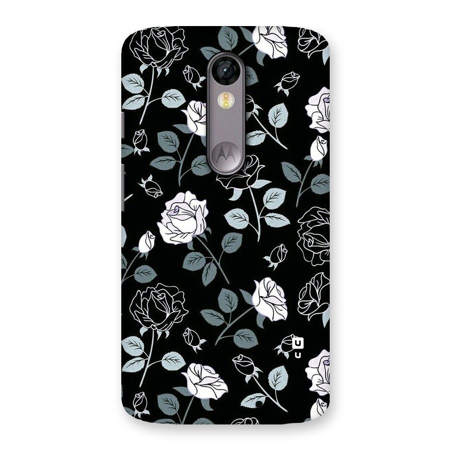 Black Artsy Bloom Back Case for Moto X Force