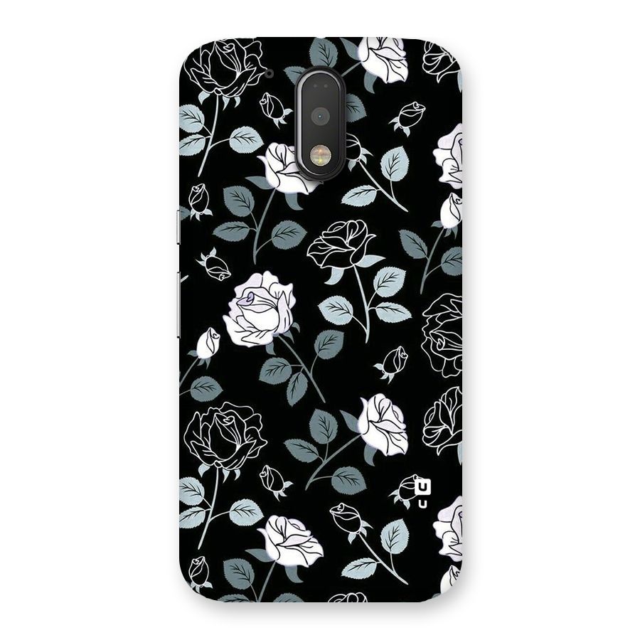 Black Artsy Bloom Back Case for Motorola Moto G4 Plus