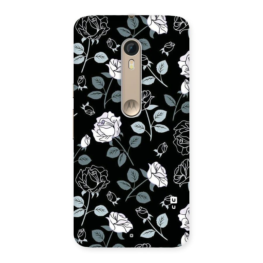 Black Artsy Bloom Back Case for Motorola Moto X Style