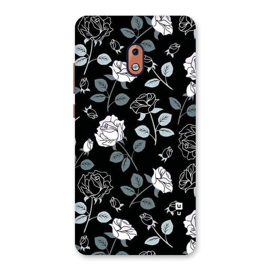 Black Artsy Bloom Back Case for Nokia 2.1