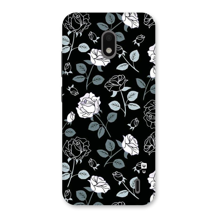 Black Artsy Bloom Back Case for Nokia 2.2