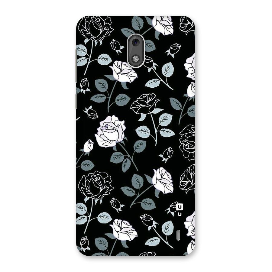 Black Artsy Bloom Back Case for Nokia 2