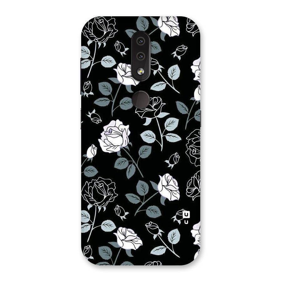 Black Artsy Bloom Back Case for Nokia 4.2