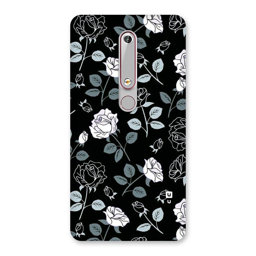 Black Artsy Bloom Back Case for Nokia 6.1