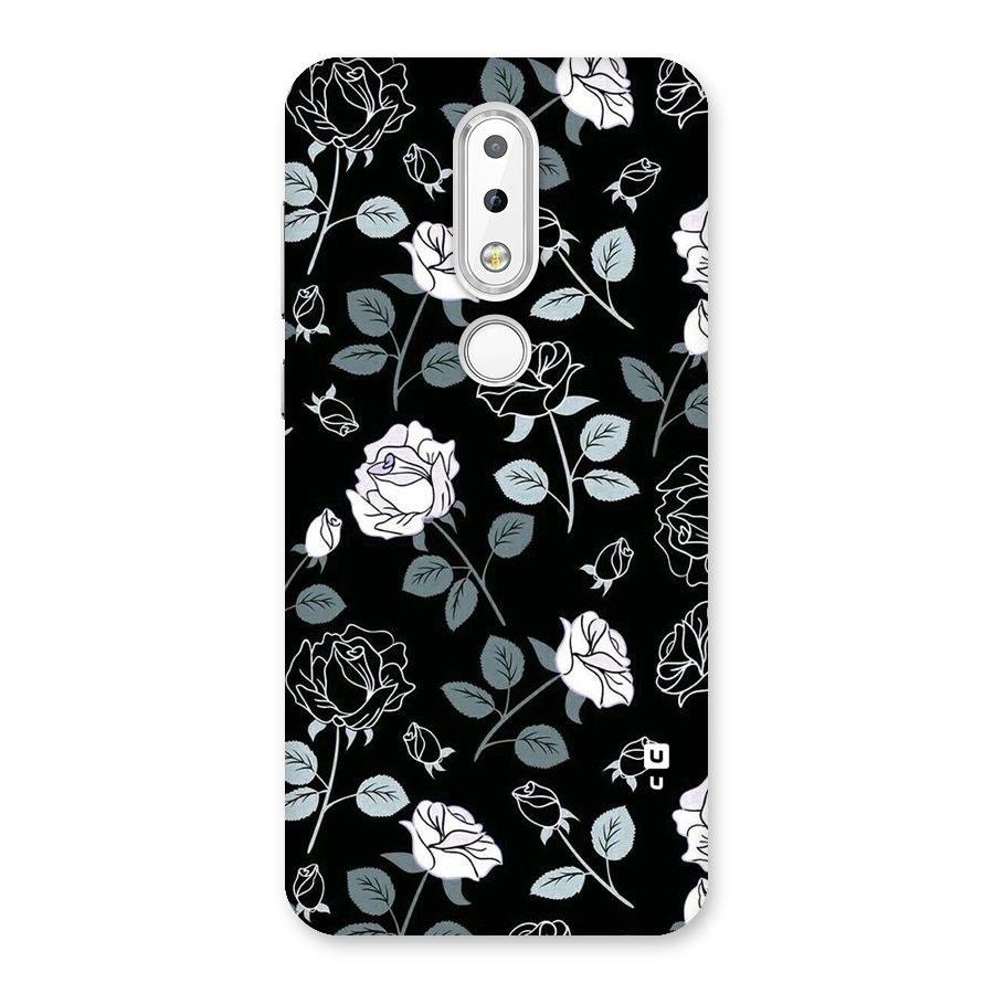 Black Artsy Bloom Back Case for Nokia 6.1 Plus