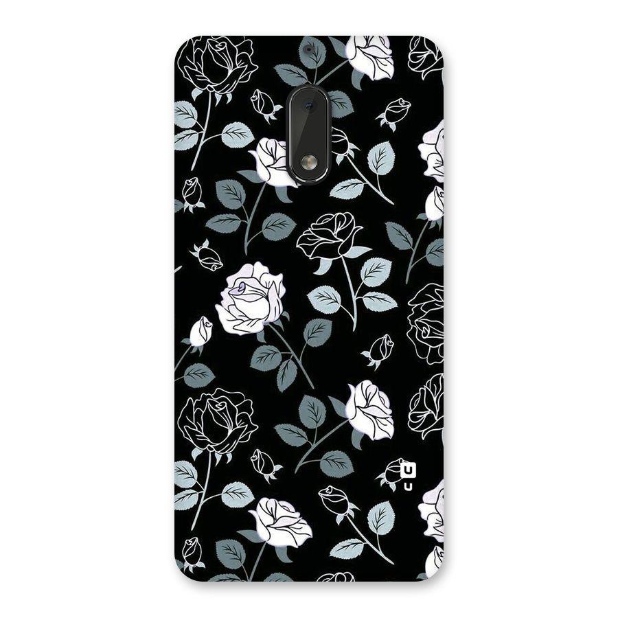 Black Artsy Bloom Back Case for Nokia 6