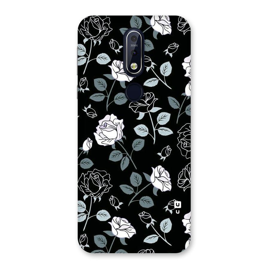 Black Artsy Bloom Back Case for Nokia 7.1