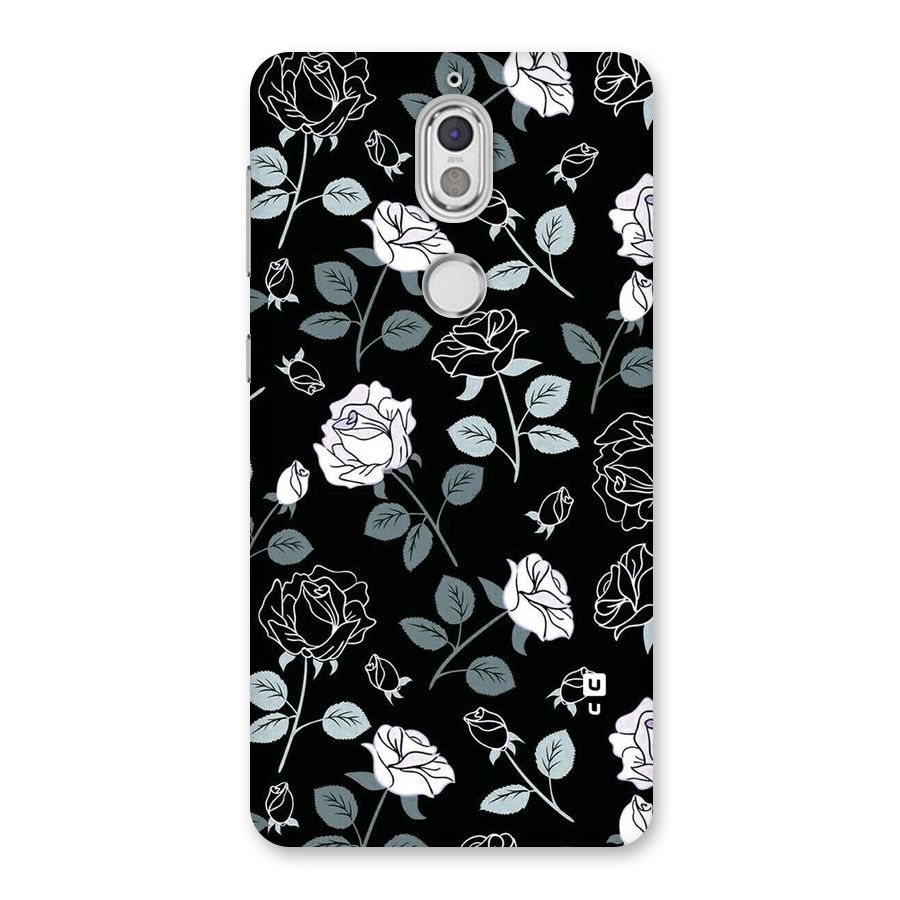 Black Artsy Bloom Back Case for Nokia 7
