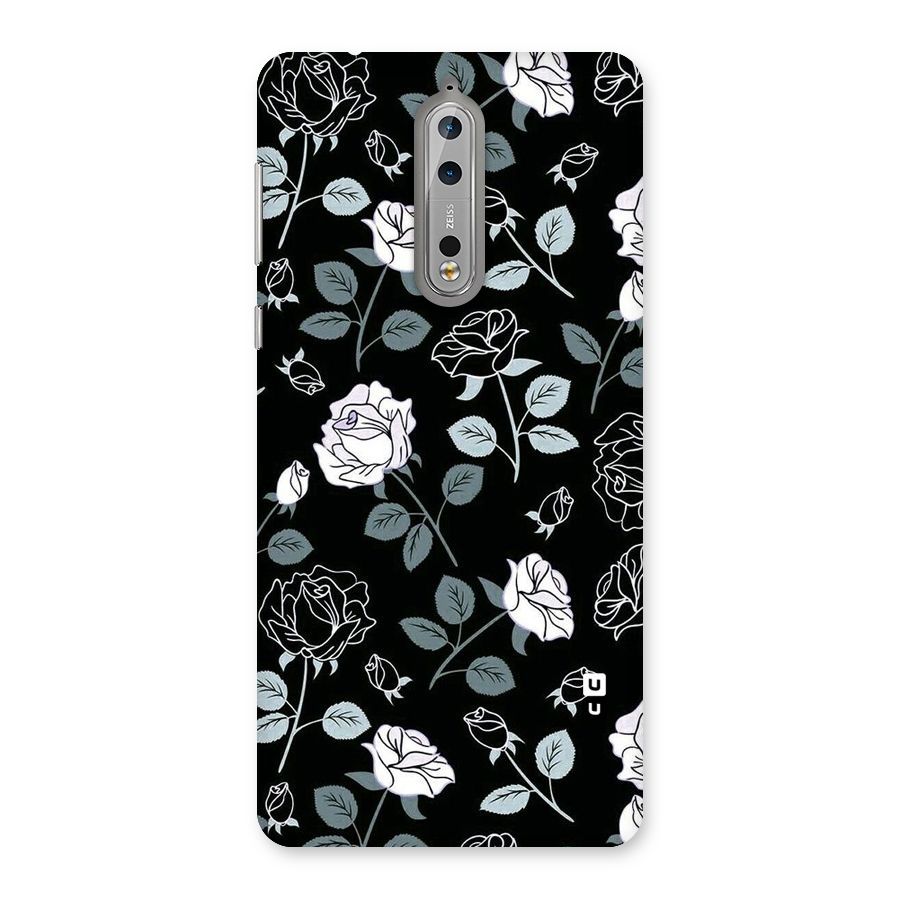 Black Artsy Bloom Back Case for Nokia 8