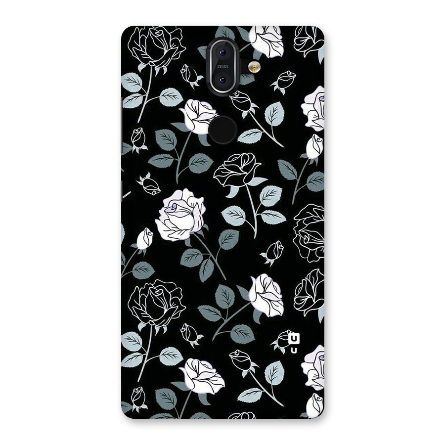 Black Artsy Bloom Back Case for Nokia 8 Sirocco